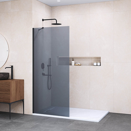 Душевая перегородка RGW Walk In WA-110B 600 мм 351011006-34 черный, Easy Clean Душевая перегородка RGW Walk In WA-110B 600 мм 351011006-34 черный, Easy Clean