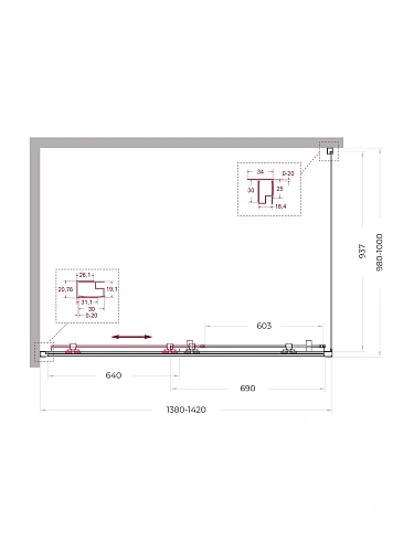 Душевой уголок BelBagno UNO-195-AH-1-140/100-C-Cr 140x100 см, профиль хром, стекло прозрачное Душевой уголок BelBagno UNO-195-AH-1-140/100-C-Cr 140x100 см, профиль хром, стекло прозрачное