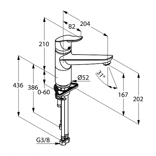 Смеситель для кухни Kludi Objekta 325750575 для безнапорных водонагревателей Смеситель для кухни Kludi Objekta 325750575 для безнапорных водонагревателей
