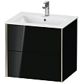 Тумба под раковину Duravit XVIU XV41250B140 подвесная 61 см черный глянцевый Тумба под раковину Duravit XVIU XV41250B140 подвесная 61 см черный глянцевый