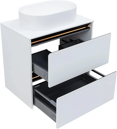 Тумба под раковину Allen Brau Activity 70 1.34003.WM белый матовый/черный брашированный Тумба под раковину Allen Brau Activity 70 1.34003.WM белый матовый/черный брашированный