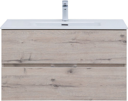 Тумба под раковину Aquanet Алвита New 90 2 ящика, дуб веллингтон белый 00303921 Тумба под раковину Aquanet Алвита New 90 2 ящика, дуб веллингтон белый 00303921