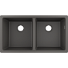 Картинка анонса товара «кухонная мойка hansgrohe s51 s510-u770 370/370 43434290, серый камень»