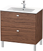 Картинка анонса товара «тумба под раковину duravit brioso br440201021 напольная 82 см орех темный»