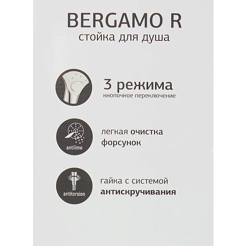 Душевой гарнитур Paini Bergamo R BRCR121L7R, 700 мм, хром Душевой гарнитур Paini Bergamo R BRCR121L7R, 700 мм, хром