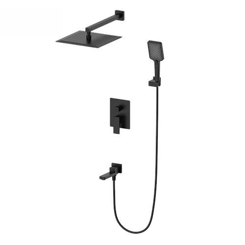 Душевая система Wonzon & Woghand встраиваемая, черный матовый (WW-88087068-MB) Душевая система Wonzon & Woghand встраиваемая, черный матовый (WW-88087068-MB)