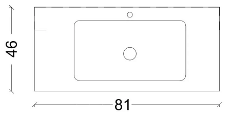 Раковина Armadi Art Vallessi 80 антрацит глянец керамика 838-080-B Раковина Armadi Art Vallessi 80 антрацит глянец керамика 838-080-B