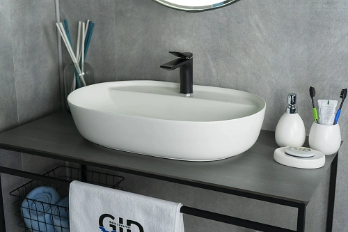 Раковина Gid Wm1346 51192 накладная белая матовая 61x41x14 Раковина Gid Wm1346 51192 накладная белая матовая 61x41x14