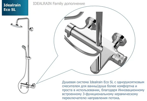 Душевая система Ideal Standard IDEALRAIN ECO B1097AA Душевая система Ideal Standard IDEALRAIN ECO B1097AA