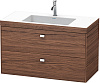 Картинка анонса товара «тумба с раковиной duravit brioso br4607o1021 100 см орех темный»