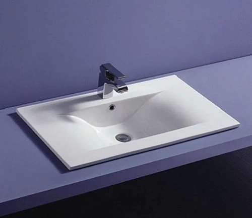 Раковина CeramaLux JY-807-75 врезная, белый Раковина CeramaLux JY-807-75 врезная, белый