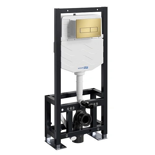 Инсталляция для унитаза WasserKRAFT Dill 61TLT.010.ME.MG03 с клавишей смыва золото Инсталляция для унитаза WasserKRAFT Dill 61TLT.010.ME.MG03 с клавишей смыва золото