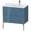 Картинка анонса товара «тумба под раковину duravit xviu xv44870b147 напольная 80 см каменно-синий глянцевый»