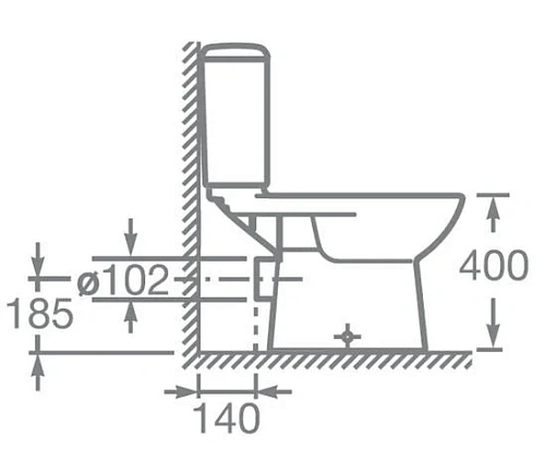 Унитаз напольный Roca Access компакт с горизонтальным выпуском 34P23800Y Унитаз напольный Roca Access компакт с горизонтальным выпуском 34P23800Y