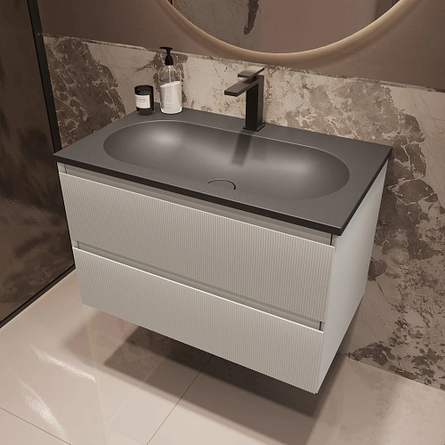 Тумба под раковину Vincea Welle 800 подвесная, белый матовый софт-тач Тумба под раковину Vincea Welle 800 подвесная, белый матовый софт-тач