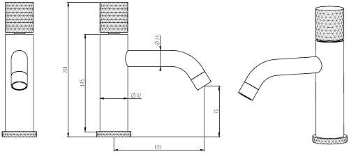 Смеситель для раковины Boheme STICK GOLD TOUCH GOLD 121-GG.2 Смеситель для раковины Boheme STICK GOLD TOUCH GOLD 121-GG.2