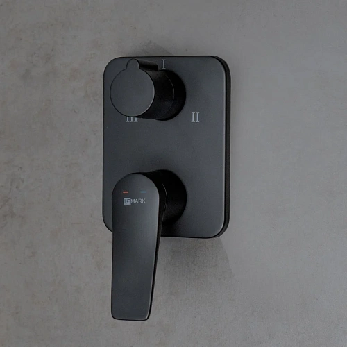 Смеситель для душа Lemark Bronx LM3728BL встраиваемый, черный Смеситель для душа Lemark Bronx LM3728BL встраиваемый, черный