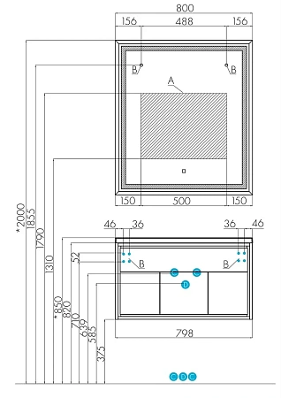 Зеркало Aquaton Уэльс 80 1A214002WA010 Зеркало Aquaton Уэльс 80 1A214002WA010