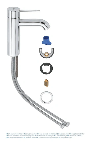 Смеситель для раковины GROHE Essence+ (23590001) с низким изливом, хром Смеситель для раковины GROHE Essence+ (23590001) с низким изливом, хром