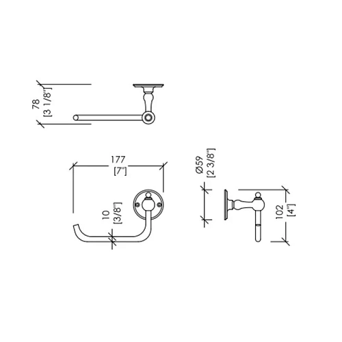 Держатель туалетной бумаги Devon&Devon Old Navy MIL610CR, хром Держатель туалетной бумаги Devon&Devon Old Navy MIL610CR, хром