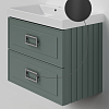 Тумба с раковиной La Fenice Cubo TWIN Grigio 80 NFNC-01-CUB-G-80-2-3-80 серо-зеленая матовая, ручка черная Тумба с раковиной La Fenice Cubo TWIN Grigio 80 NFNC-01-CUB-G-80-2-3-80 серо-зеленая матовая, ручка черная