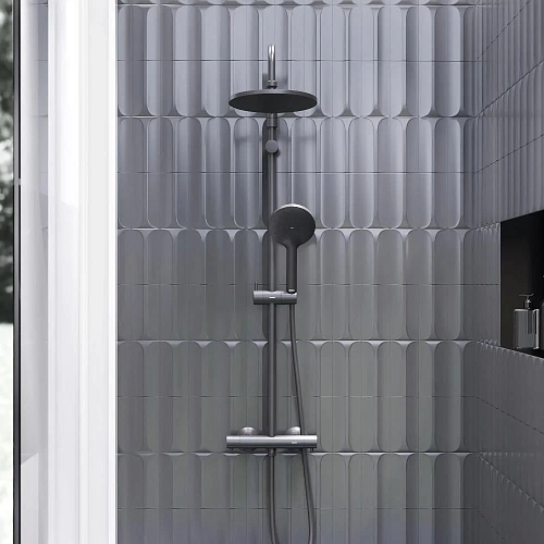 Душевая система Damixa Jupiter 977800300 с термостатом черный Душевая система Damixa Jupiter 977800300 с термостатом черный