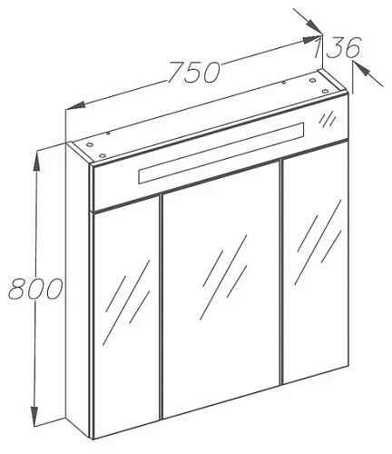 Зеркальный шкаф Opadiris Фреш 80 Z0000010398 Зеркальный шкаф Opadiris Фреш 80 Z0000010398