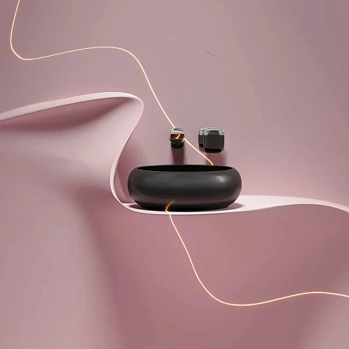 Раковина Ceramica Nova ELEMENT CN6050MB черный матовый накладная Раковина Ceramica Nova ELEMENT CN6050MB черный матовый накладная