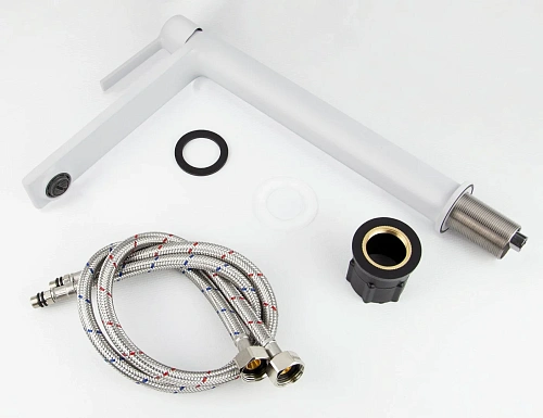 Смеситель для раковины Kaiser Serio белый матовый 05411-4 Смеситель для раковины Kaiser Serio белый матовый 05411-4