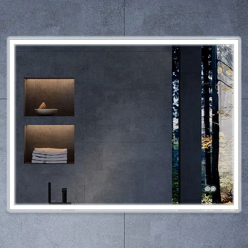 Зеркало Vincea LED VLM-3VN800-2 800х600 c сенсорным выключателем и диммером, антизапотевание Зеркало Vincea LED VLM-3VN800-2 800х600 c сенсорным выключателем и диммером, антизапотевание