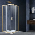 Душевой уголок Vincea Alpha VSS-3AL900CLG, 900x900, брашированное золото, стекло прозрачное Душевой уголок Vincea Alpha VSS-3AL900CLG, 900x900, брашированное золото, стекло прозрачное
