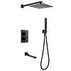 Душевая система ABBER Daheim AF8250B скрытого монтажа с изливом, термостат, черная матовая Душевая система ABBER Daheim AF8250B скрытого монтажа с изливом, термостат, черная матовая