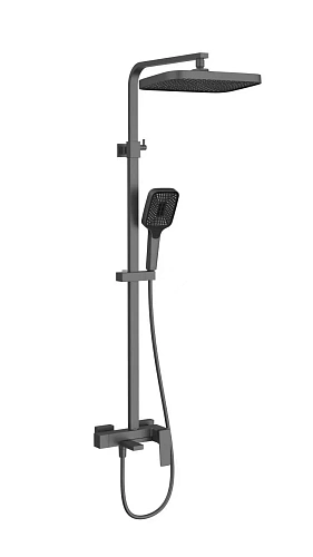 Душевая система Vincea Cube VSFS-4C12GM с изливом, вороненая сталь Душевая система Vincea Cube VSFS-4C12GM с изливом, вороненая сталь