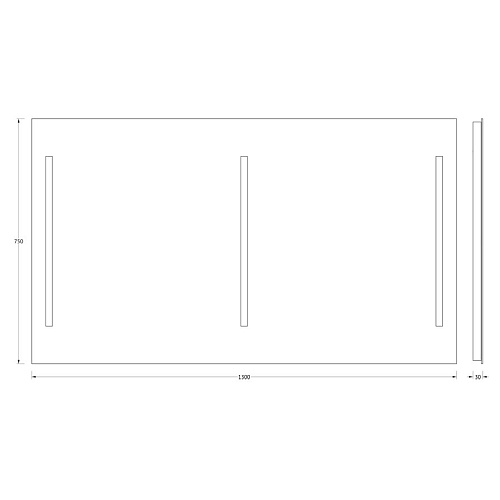 Зеркало EVOFORM Ledline BY 2122 с 3-мя встроенными LED-светильниками 16 W 130х75 cм Зеркало EVOFORM Ledline BY 2122 с 3-мя встроенными LED-светильниками 16 W 130х75 cм