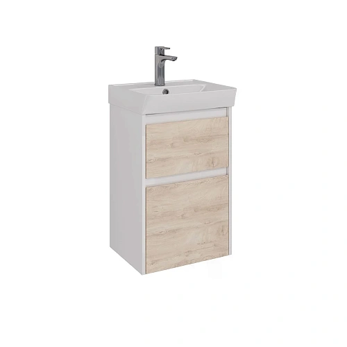 Тумба под раковину Lemark COMBI 45см подвесная/напольная, дуб кантри/белый LM03C45T-dub Тумба под раковину Lemark COMBI 45см подвесная/напольная, дуб кантри/белый LM03C45T-dub