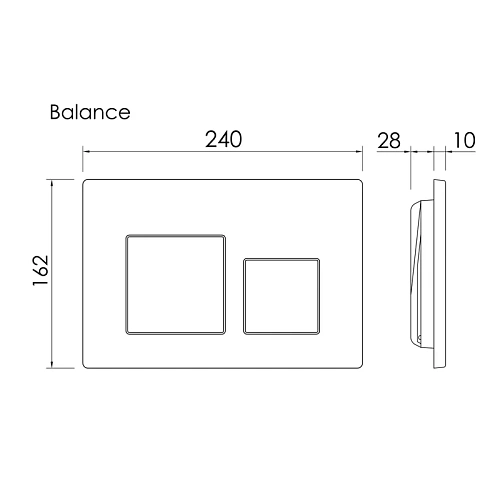Клавиша смыва Ceramica Nova Balance Square CN12-002BN брашированный никель Клавиша смыва Ceramica Nova Balance Square CN12-002BN брашированный никель