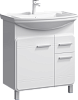 Тумба под раковину AQWELLA Corsica 75см KOR0107 напольная, белая