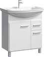 Тумба под раковину AQWELLA Corsica 75см KOR0107 напольная, белая Тумба под раковину AQWELLA Corsica 75см KOR0107 напольная, белая