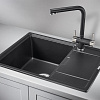 Кухонная мойка Granula 6503, ШВАРЦ (чёрный металлик), кварц 650х500 Кухонная мойка Granula 6503, ШВАРЦ (чёрный металлик), кварц 650х500