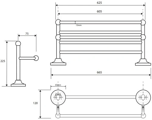 Полотенцедержатель Bemeta RETRO 144302092 Полотенцедержатель Bemeta RETRO 144302092