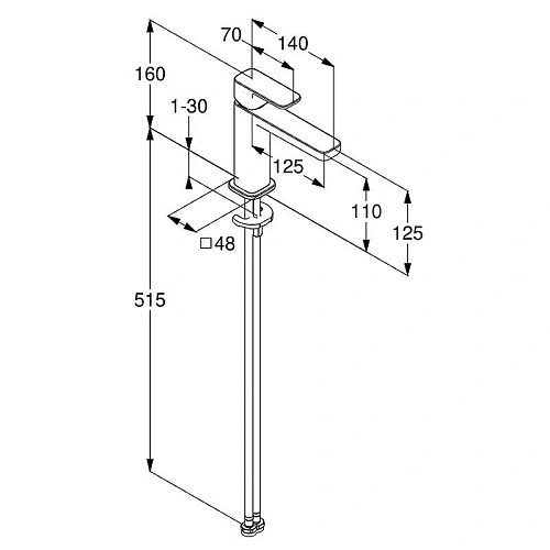 Смеситель для раковины Kludi RENON 422820575 хром Смеситель для раковины Kludi RENON 422820575 хром