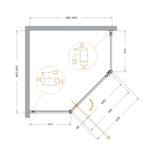 Душевой уголок CEZARES ECO-O-P-1-90-C-NERO стекло прозрачное, профиль черный Душевой уголок CEZARES ECO-O-P-1-90-C-NERO стекло прозрачное, профиль черный