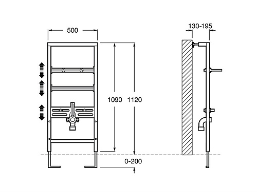 Инсталляция для раковины Roca рама для раковины Duplo 890093000 Инсталляция для раковины Roca рама для раковины Duplo 890093000