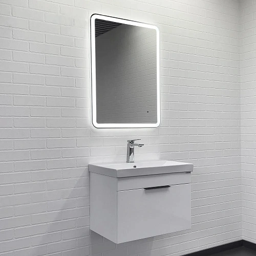 Тумба с раковиной Comforty Кама-60П 00-00018655 белый глянец раковина Comforty CF19696BX-60 Тумба с раковиной Comforty Кама-60П 00-00018655 белый глянец раковина Comforty CF19696BX-60