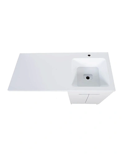 Тумба с раковиной Orange Sistema STD-110TUW+RAR напольная, правая 110 см под стиральную машину, белы Тумба с раковиной Orange Sistema STD-110TUW+RAR напольная, правая 110 см под стиральную машину, белы