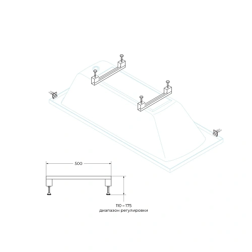 Ножки для ванны CEZARES LEG-KIT-100 Ножки для ванны CEZARES LEG-KIT-100