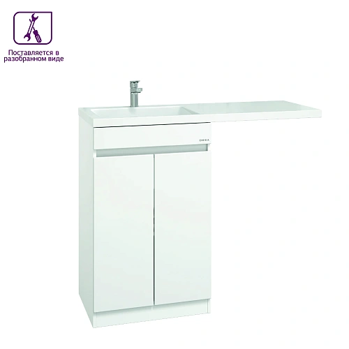 Тумба под раковину Onika Милтон Нова 48 см 104803 напольная под стиральную машину, белая, разборная (для Марсал 110) Тумба под раковину Onika Милтон Нова 48 см 104803 напольная под стиральную машину, белая, разборная (для Марсал 110)