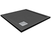 Картинка анонса товара «душевой поддон taliente 100x100x3,5см, квадратный черный, без сифона pta-st-100bstone»