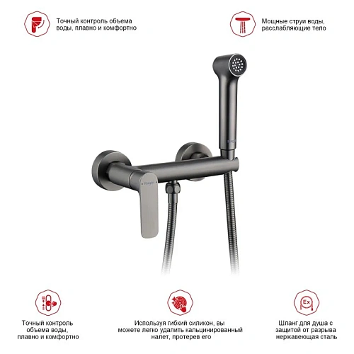 Гигиенический душ Raglo R03.51.09, графит Гигиенический душ Raglo R03.51.09, графит