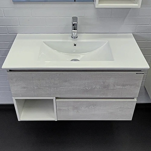 Тумба с раковиной Comforty Турин-90М 00-00014644 дуб белый раковина Comforty 90E Тумба с раковиной Comforty Турин-90М 00-00014644 дуб белый раковина Comforty 90E